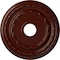 Ekena Millwork Dublin Ceiling Medallion (Canopies up to 5 1/8"), 17 7/8"OD x 3 5/8"ID x 1 1/4"P, Brushed Mahogany CM17DUBMF - alternate 1